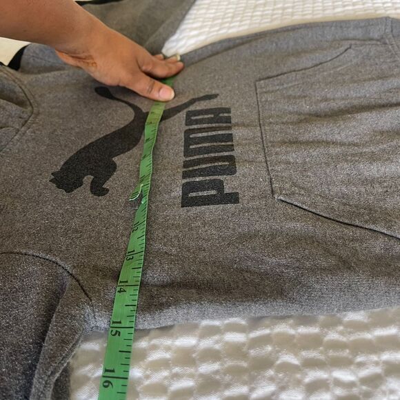 Puma Kids' Boys Gray Fleece Pullover Sweatshirt Hoodie Size 4-5 Years - Picture 5 of 7